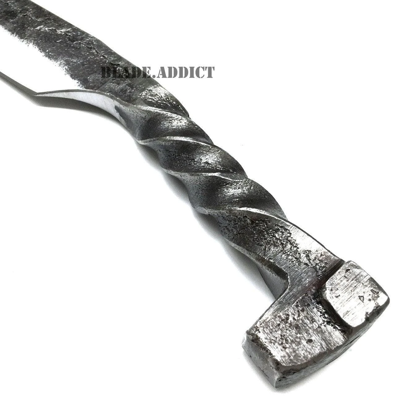 9" Hand Forged Railroad Spike Fixed Blade Knife With Thick Leather Sheath NEW 5 9" Hand Forged Railroad Spike Fixed Blade Knife With Thick Leather Sheath NEW - Image 3