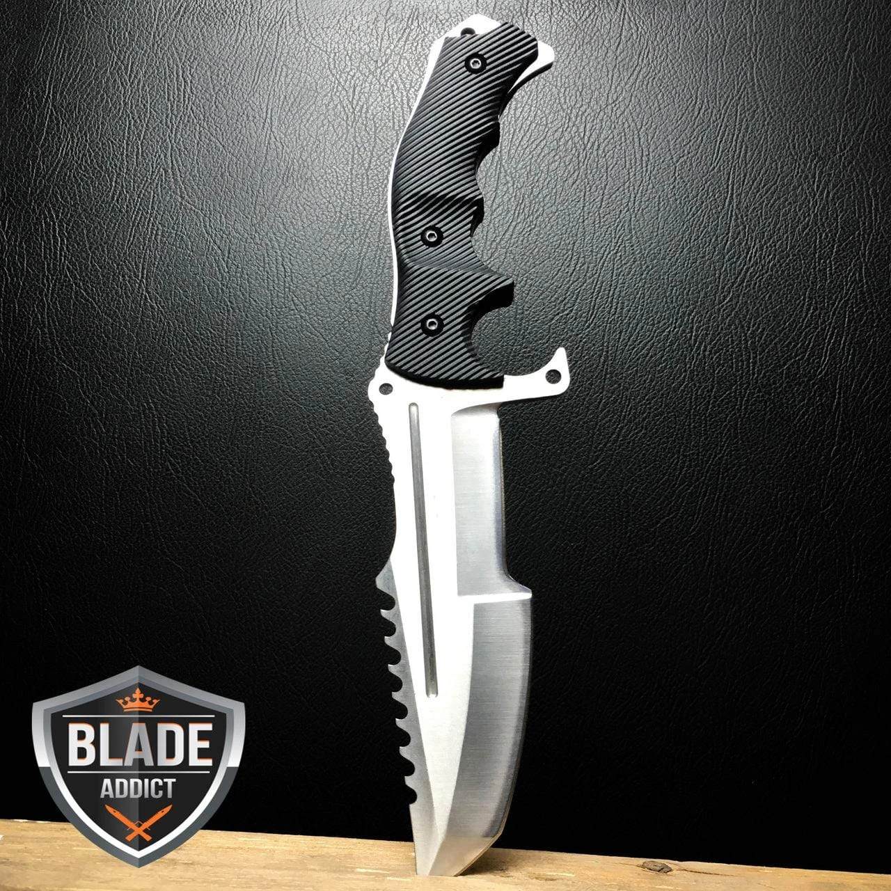 CSGO Fixed Blade Huntsman Survival Knife - Silver 3 CSGO Fixed Blade Huntsman Survival Knife - Silver
