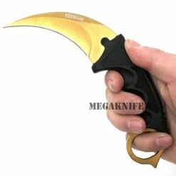 CSGO Gold Fixed Blade Karambit -BLADE ADDICT Sales bladeaddictknives fixed blade csgo gold fixed blade karambit 323259727899