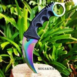 CSGO Rainbow Fade Karambit -BLADE ADDICT Sales bladeaddictknives fixed blade csgo rainbow fade karambit 323244097563