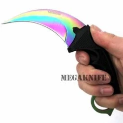 CSGO Rainbow Fade Karambit -BLADE ADDICT Sales bladeaddictknives fixed blade csgo rainbow fade karambit 323244228635
