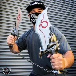 God Of War 17" Chaos War Twin Blade Knives Kratos Sword Dagger Set 13 God Of War 17" Chaos War Twin Blade Knives Kratos Sword Dagger Set -BLADE ADDICT Sales bladeaddictknives fixed blade god of war 17 chaos war twin blade knives kratos sword dagger set 12786856886360