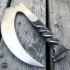 Hand Forged Railroad Spike Carbon Hunting Gut Hook Claw Blade Knife -BLADE ADDICT Sales bladeaddictknives fixed blade hand forged railroad spike carbon hunting gut hook claw blade knife 6672139649112