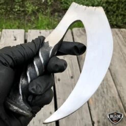 Hand Forged Railroad Spike Carbon Hunting Gut Hook Claw Blade Knife -BLADE ADDICT Sales bladeaddictknives fixed blade hand forged railroad spike carbon hunting gut hook claw blade knife 6672139747416