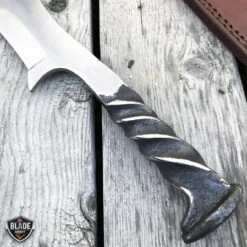 Hand Forged Railroad Spike Carbon Steel Hunting Tanto Tracker Knife Fixed Blade -BLADE ADDICT Sales bladeaddictknives fixed blade hand forged railroad spike carbon steel hunting tanto tracker knife fixed blade 6672137125976