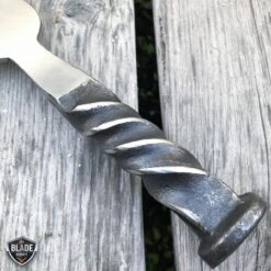 Hand Forged Railroad Spike Carbon Tactical Needle Point Dagger Knife -BLADE ADDICT Sales bladeaddictknives fixed blade hand forged railroad spike carbon tactical needle point dagger knife 6672123101272
