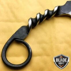 Hand Forged Railroad Spike Fixed Blade Hunting Knife Carbon Steel Karambit 10 Hand Forged Railroad Spike Fixed Blade Hunting Knife Carbon Steel Karambit -BLADE ADDICT Sales bladeaddictknives fixed blade hand forged railroad spike fixed blade hunting knife carbon steel karambit 407514382363
