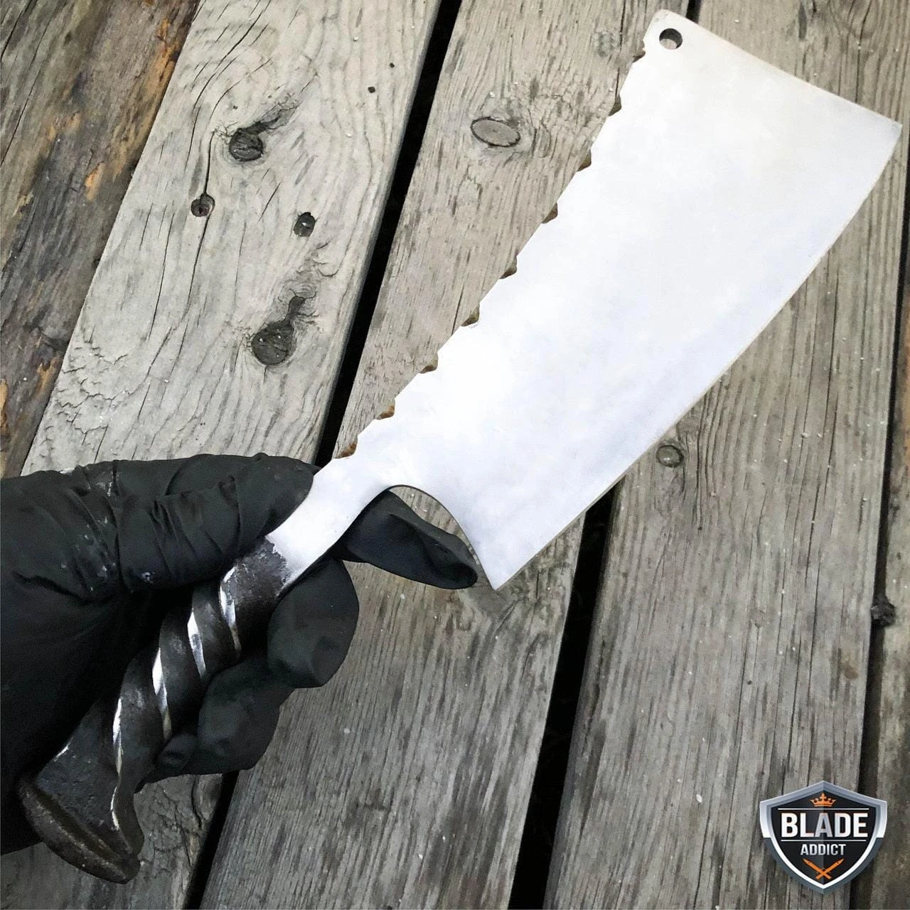 Hand Forged Railroad Spike Hunting Knife Fixed Blade Carbon Steel Cleaver + Case 4 Hand Forged Railroad Spike Hunting Knife Fixed Blade Carbon Steel Cleaver + Case - Image 2