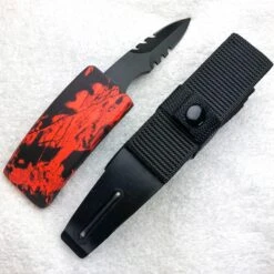 Belt Buckle Fixed Blade Knife - Adjustable Canvas Belt, TPU Buckle -BLADE ADDICT Sales bladeaddictknives fixed blade red camo belt buckle fixed blade knife adjustable canvas belt tpu buckle 3901367779416