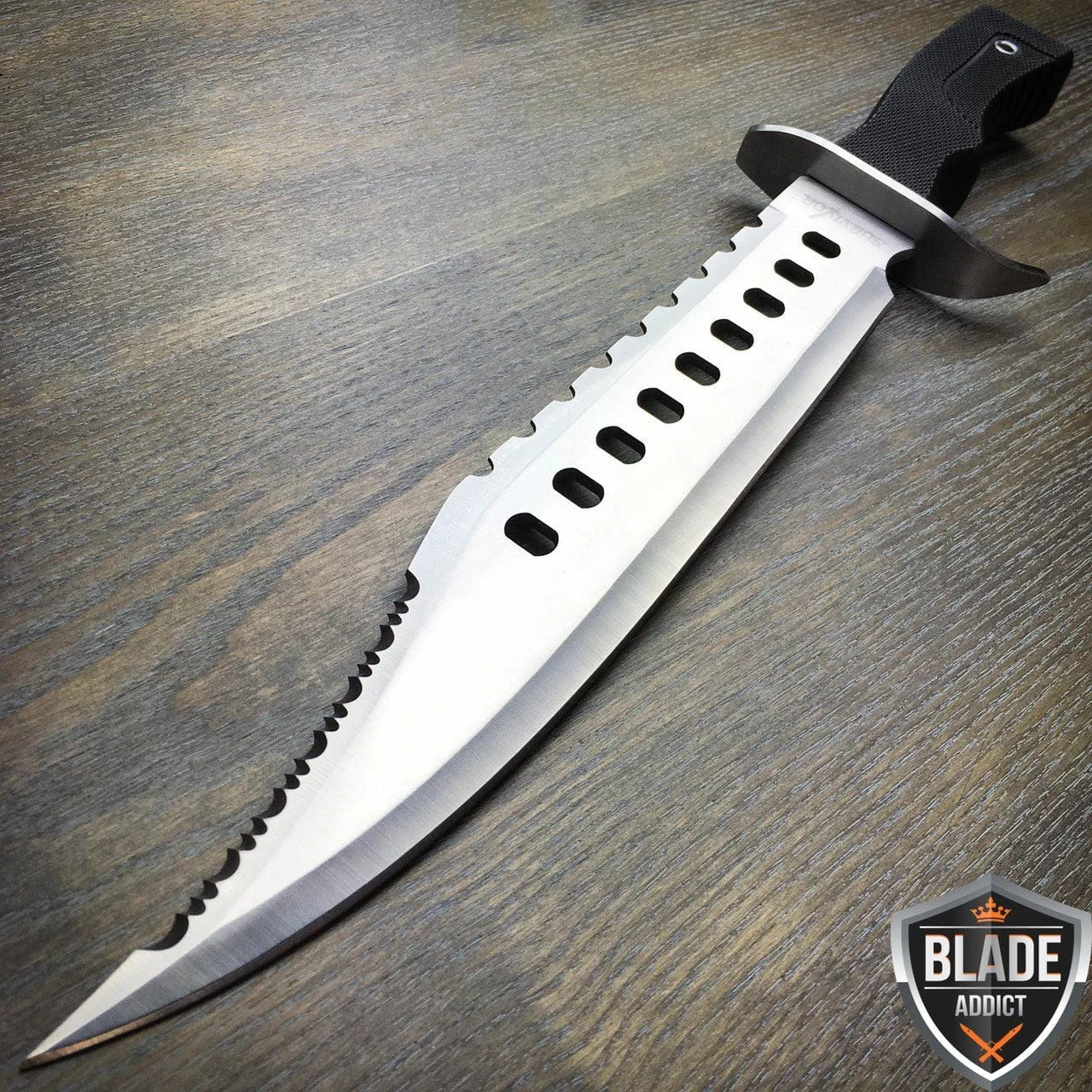 Tactical Hunting Full Tang Fixed Blade Knife Machete Bowie W/ Sheath 3 Tactical Hunting Full Tang Fixed Blade Knife Machete Bowie W/ Sheath
