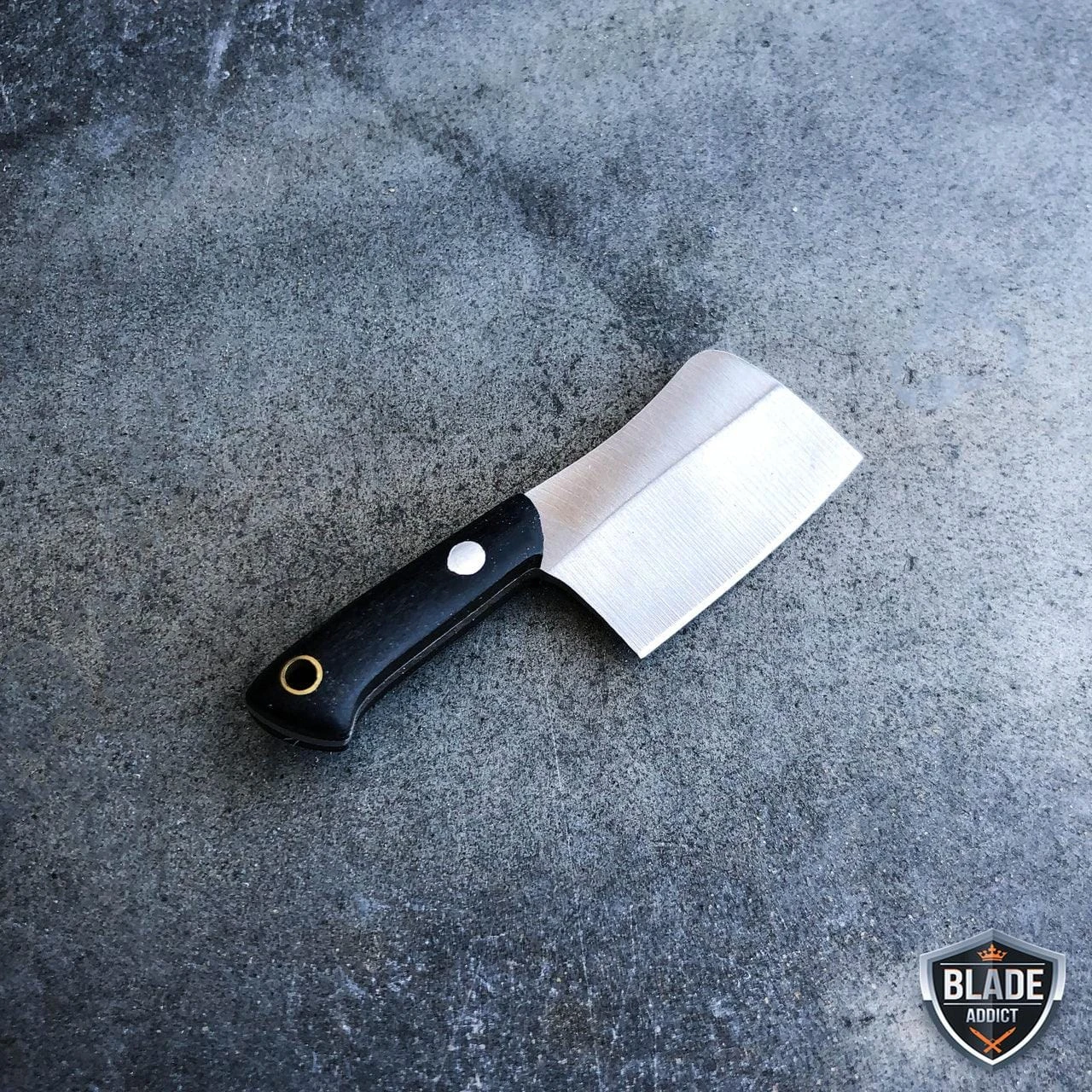 Tiny Miniature REAL Cleaver Fixed Blade Knife W/ Sheath 5 Tiny Miniature REAL Cleaver Fixed Blade Knife W/ Sheath - Image 3