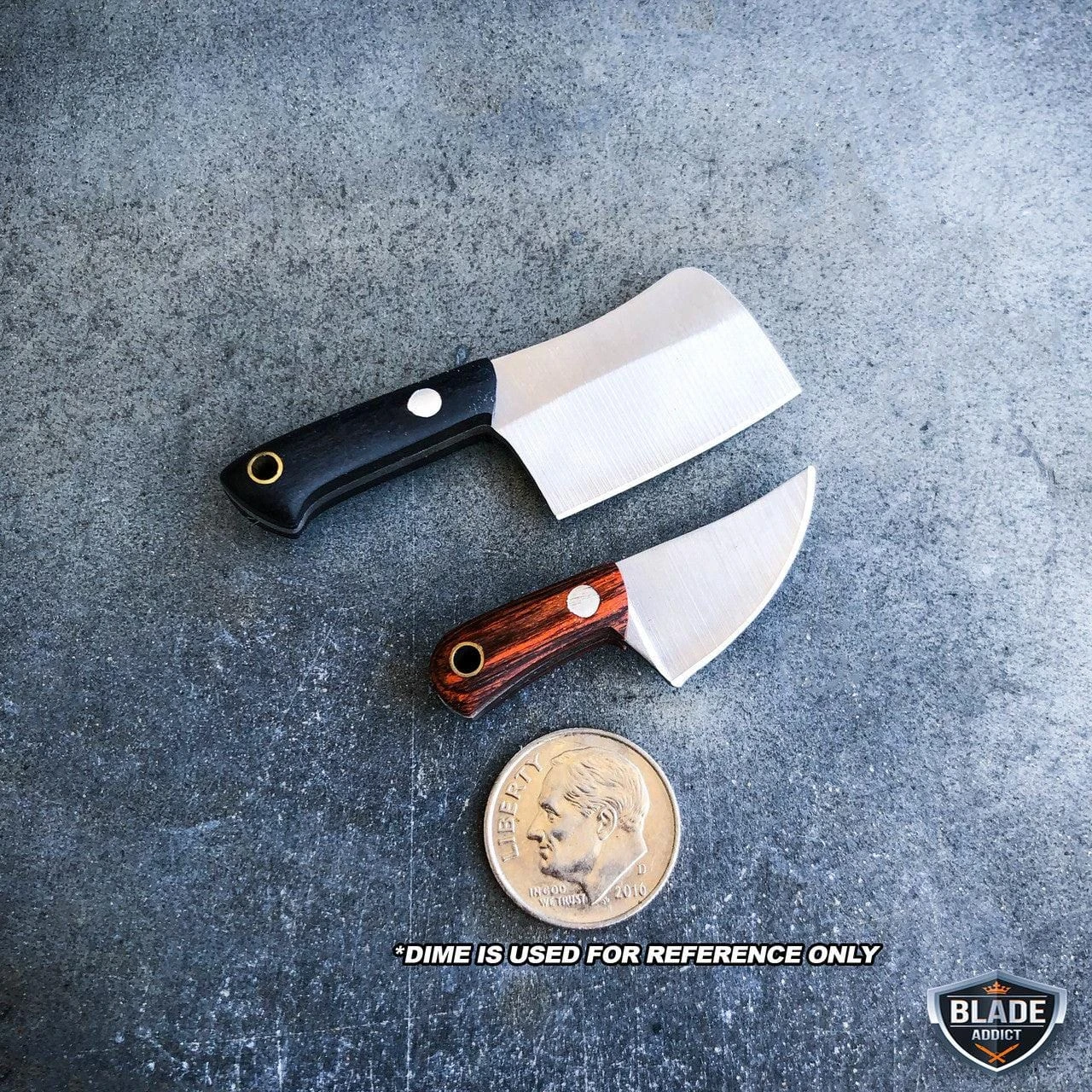 Tiny Miniature REAL Cleaver Fixed Blade Knife W/ Sheath 7 Tiny Miniature REAL Cleaver Fixed Blade Knife W/ Sheath - Image 5