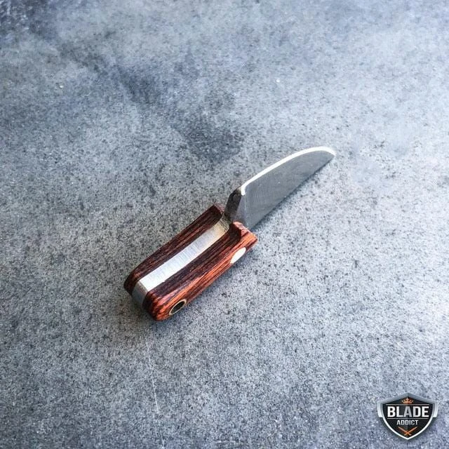 Tiny Miniature REAL Cleaver Fixed Blade Knife W/ Sheath 9 Tiny Miniature REAL Cleaver Fixed Blade Knife W/ Sheath - Image 7