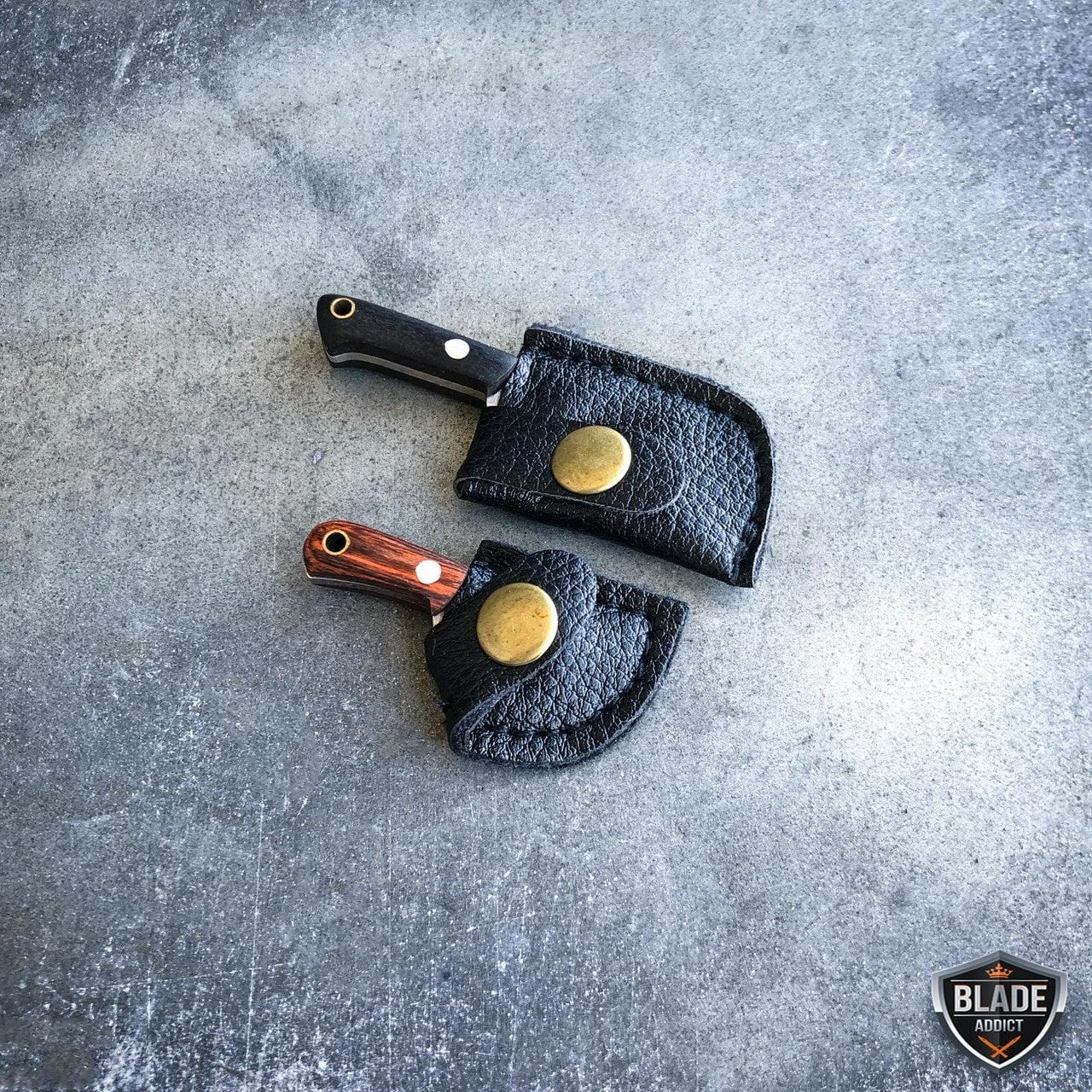 Tiny Miniature REAL Cleaver Fixed Blade Knife W/ Sheath 11 Tiny Miniature REAL Cleaver Fixed Blade Knife W/ Sheath - Image 9