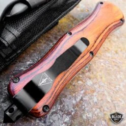 9" Delta Force OTF Wood Design 13 9" Delta Force OTF Wood Design -BLADE ADDICT Sales bladeaddictknives knives 9 delta force otf wood design 15249639866456