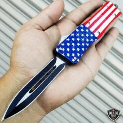 Viper Tactical USA American Flag OTF 9 Viper Tactical USA American Flag OTF -BLADE ADDICT Sales bladeaddictknives knives black double sided blade viper tactical usa american flag otf 15249643667544