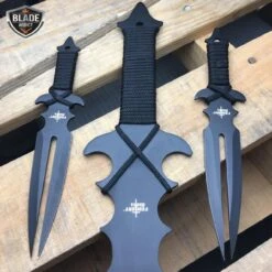 23" NINJA SWORD Full Tang Tactical Blade Katana Throwing Knife Set 8 23" NINJA SWORD Full Tang Tactical Blade Katana Throwing Knife Set -BLADE ADDICT Sales bladeaddictknives machete 23 ninja sword full tang tactical blade katana throwing knife set 407401922587