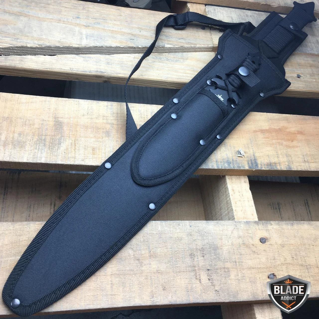 23" NINJA SWORD Full Tang Tactical Blade Katana Throwing Knife Set 6 23" NINJA SWORD Full Tang Tactical Blade Katana Throwing Knife Set - Image 4
