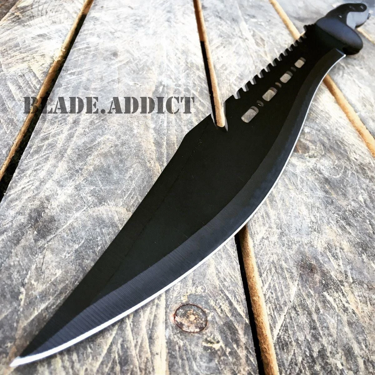 25" Black Full Tang Tactical Machete Hunting Sword 3 25" Black Full Tang Tactical Machete Hunting Sword