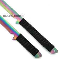28" RAINBOW NINJA SWORD Full Tang Machete Tactical Blade Katana 6 28" RAINBOW NINJA SWORD Full Tang Machete Tactical Blade Katana -BLADE ADDICT Sales bladeaddictknives machete 28 rainbow ninja sword full tang machete tactical blade katana 407457529883