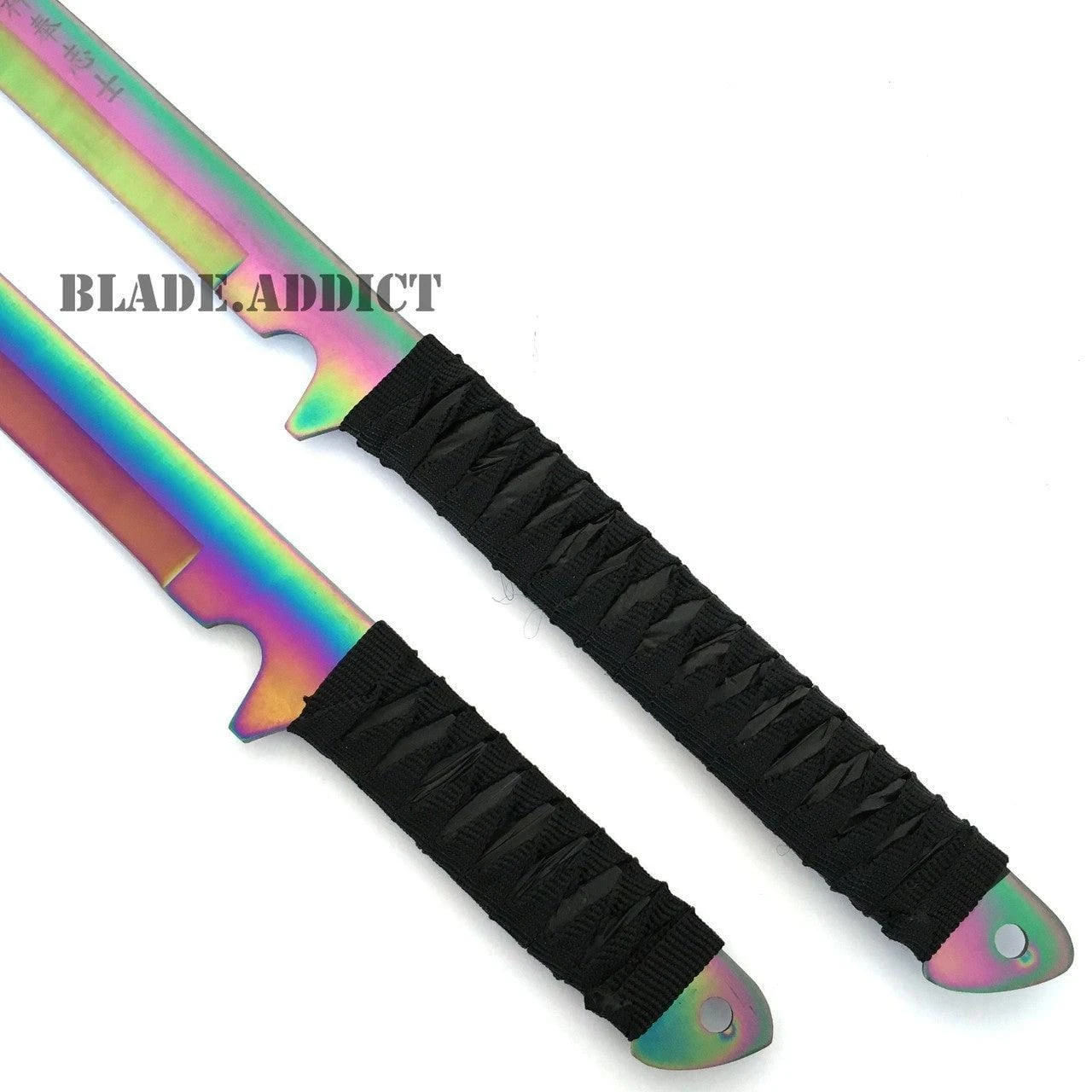 28" RAINBOW NINJA SWORD Full Tang Machete Tactical Blade Katana 4 28" RAINBOW NINJA SWORD Full Tang Machete Tactical Blade Katana - Image 2