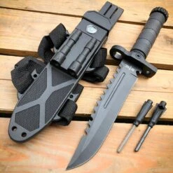 12.5" MILITARY TACTICAL FIXED BLADE Army SURVIVAL Knife W Fire Starter 23 12.5" MILITARY TACTICAL FIXED BLADE Army SURVIVAL Knife W Fire Starter -BLADE ADDICT Sales bladeaddictknives new arrivals 12 5 military tactical fixed blade army survival knife w fire starter 15248163078232
