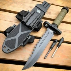 12.5" MILITARY TACTICAL FIXED BLADE Army SURVIVAL Knife W Fire Starter 27 12.5" MILITARY TACTICAL FIXED BLADE Army SURVIVAL Knife W Fire Starter -BLADE ADDICT Sales bladeaddictknives new arrivals 12 5 military tactical fixed blade army survival knife w fire starter 15248163602520