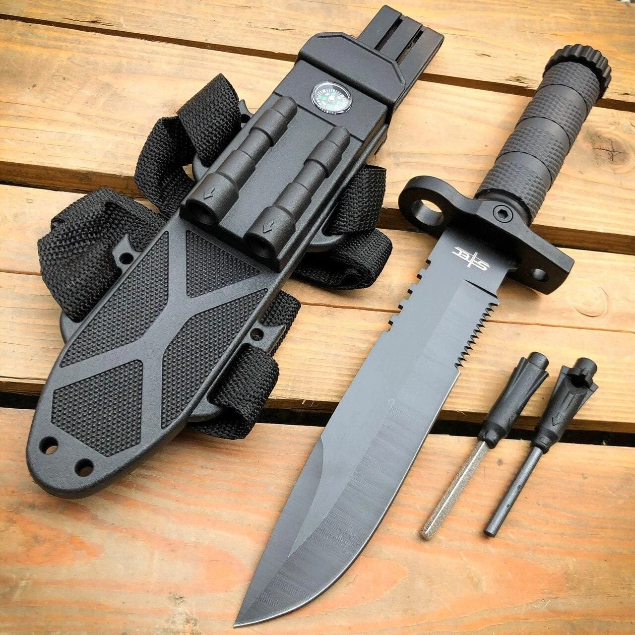 12.5" MILITARY TACTICAL FIXED BLADE Army SURVIVAL Knife W Fire Starter 11 12.5" MILITARY TACTICAL FIXED BLADE Army SURVIVAL Knife W Fire Starter - Image 9