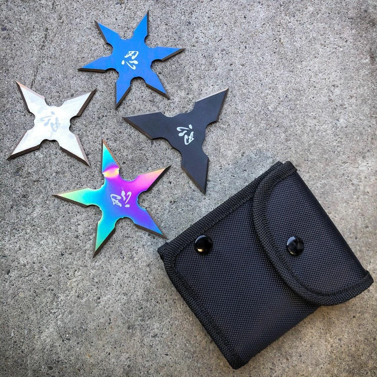 4 PC Set Ninja Throwing Stars Anime Shuriken Knife Blade 4 4 PC Set Ninja Throwing Stars Anime Shuriken Knife Blade - Image 2