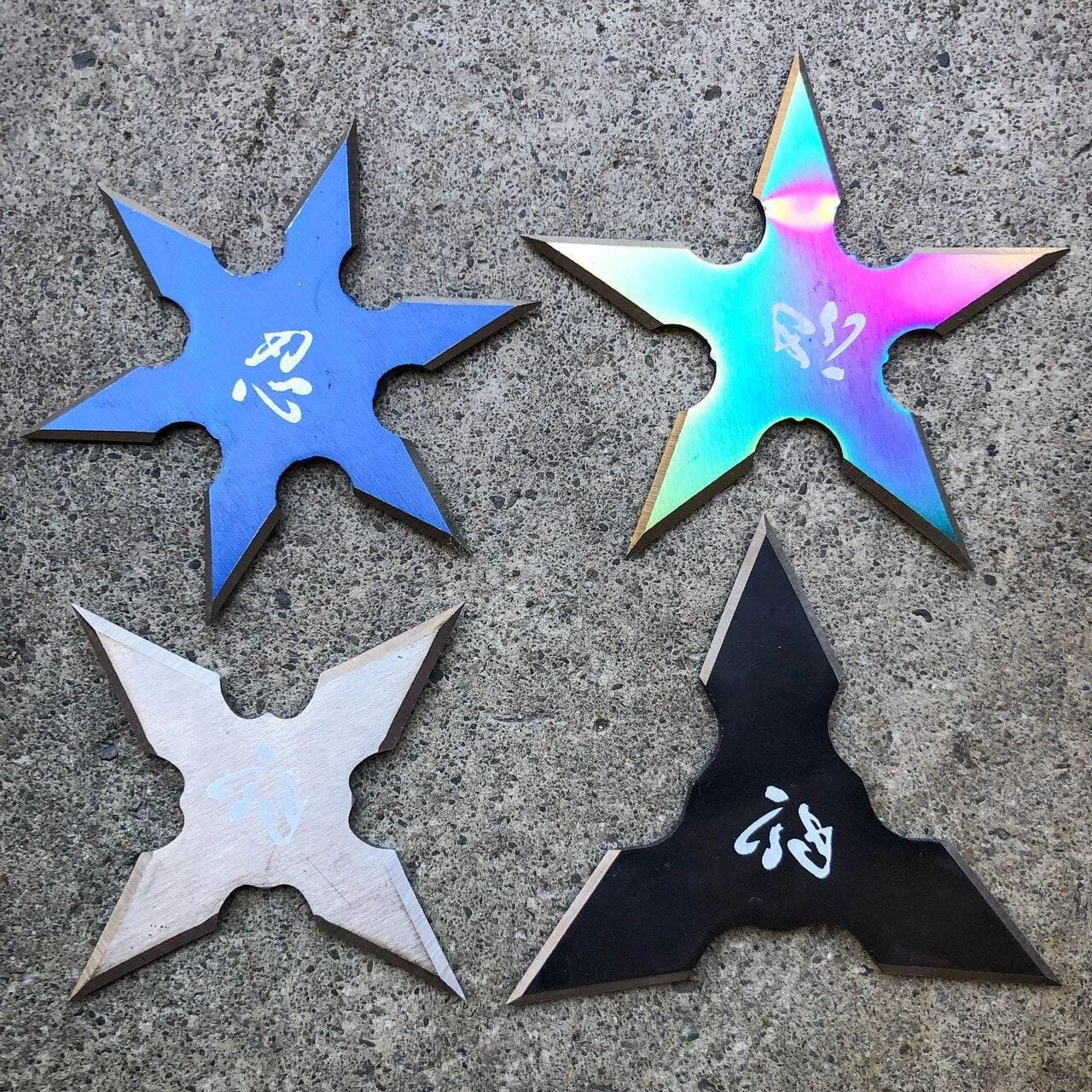 4 PC Set Ninja Throwing Stars Anime Shuriken Knife Blade 5 4 PC Set Ninja Throwing Stars Anime Shuriken Knife Blade - Image 3