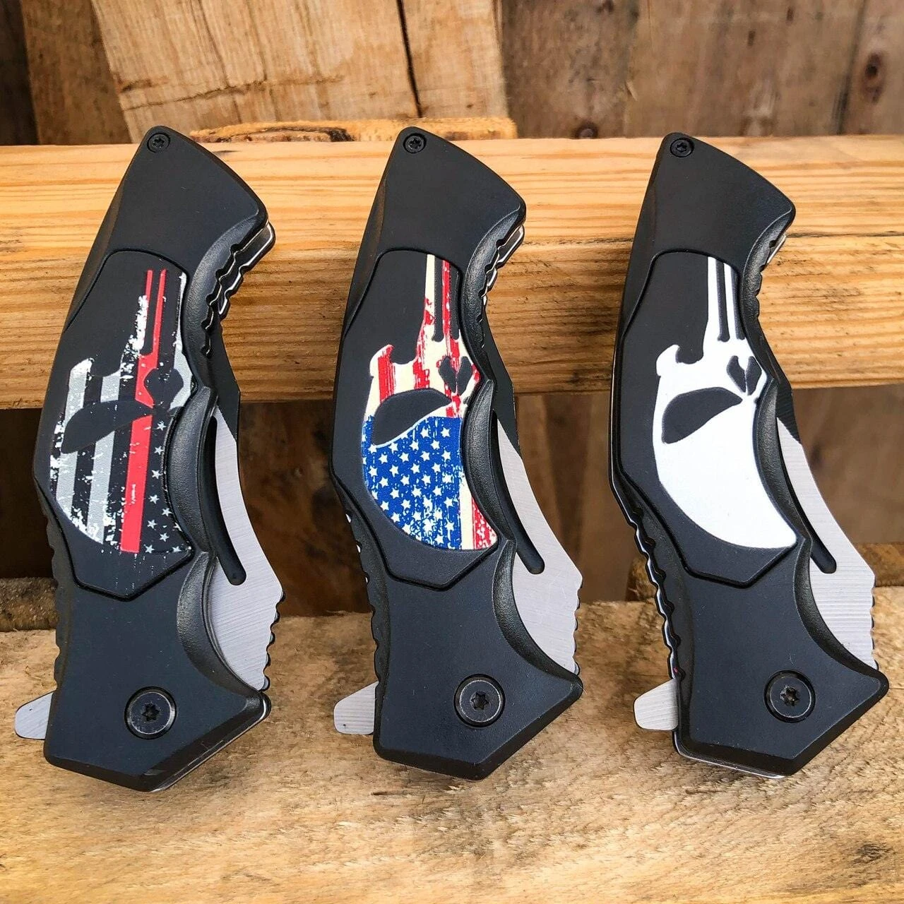 8" BLACK Spring Opening Assisted SKULL Tactical Folding Pocket Knife 4 8" BLACK Spring Opening Assisted SKULL Tactical Folding Pocket Knife - Image 2