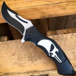 8" BLACK Spring Opening Assisted SKULL Tactical Folding Pocket Knife 17 8" BLACK Spring Opening Assisted SKULL Tactical Folding Pocket Knife -BLADE ADDICT Sales bladeaddictknives new arrivals 8 black spring opening assisted skull tactical folding pocket knife 15249655103576