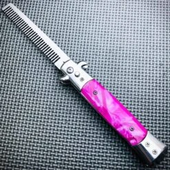 Automatic Push Button Folding Comb Switchblade Knife Looking Brush 7 Automatic Push Button Folding Comb Switchblade Knife Looking Brush -BLADE ADDICT Sales bladeaddictknives new arrivals automatic push button folding comb switchblade knife looking brush 15248074047576