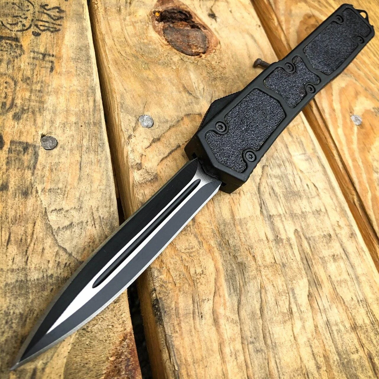 Delta Force Recon Dagger Blade OTF Knife NEW 4 Delta Force Recon Dagger Blade OTF Knife NEW - Image 2