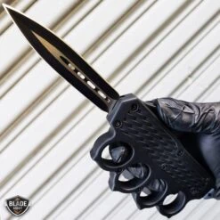 9" Tactical Knuckle OTF 19 9" Tactical Knuckle OTF -BLADE ADDICT Sales bladeaddictknives new arrivals double sided blade 9 tactical knuckle otf 15249642553432