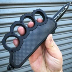 Exclusive Carbon Fiber Knuckle OTF -BLADE ADDICT Sales bladeaddictknives new arrivals exclusive carbon fiber knuckle otf 15249553522776