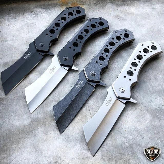 12" CLEAVER RAZOR Tactical Assisted Open Pocket Folding Open Knife 8 12" CLEAVER RAZOR Tactical Assisted Open Pocket Folding Open Knife - Image 6