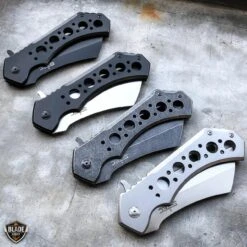 12" CLEAVER RAZOR Tactical Assisted Open Pocket Folding Open Knife 17 12" CLEAVER RAZOR Tactical Assisted Open Pocket Folding Open Knife -BLADE ADDICT Sales bladeaddictknives pocket knives 12 cleaver razor tactical assisted open pocket folding open knife 12787070763096