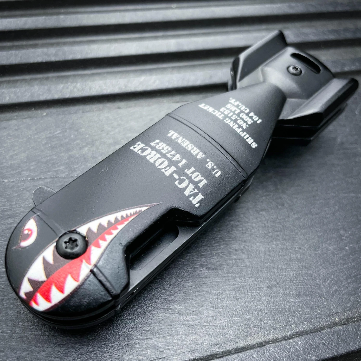 6.25" TAC-FORCE Military Shark Bomb Tactical Spring Assisted Open Folding Pocket Knife 6 6.25" TAC-FORCE Military Shark Bomb Tactical Spring Assisted Open Folding Pocket Knife - Image 4