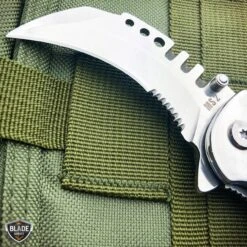 7.5" Heavy Duty Tactical Karambit Claw Spring Assisted Pocket Knife -BLADE ADDICT Sales bladeaddictknives pocket knives 7 5 heavy duty tactical karambit claw spring assisted pocket knife 6662068928600