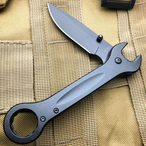 7.5" MULTI-TOOL WRENCH SPRING ASSISTED OPEN FOLDING POCKET KNIFE BLACK 5 7.5" MULTI-TOOL WRENCH SPRING ASSISTED OPEN FOLDING POCKET KNIFE BLACK - Image 3