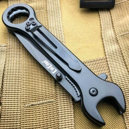 7.5" MULTI-TOOL WRENCH SPRING ASSISTED OPEN FOLDING POCKET KNIFE BLACK 7 7.5" MULTI-TOOL WRENCH SPRING ASSISTED OPEN FOLDING POCKET KNIFE BLACK - Image 5