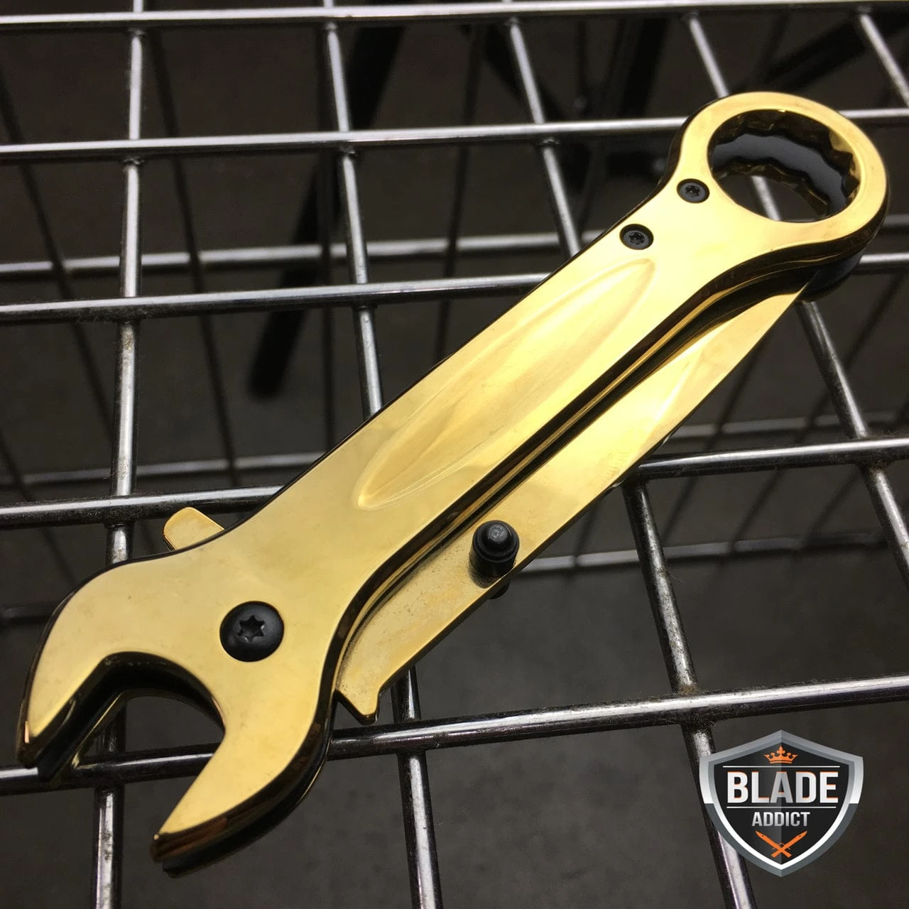 7.5" MULTI-TOOL WRENCH TACTICAL POCKET KNIFE GOLD 4 7.5" MULTI-TOOL WRENCH TACTICAL POCKET KNIFE GOLD - Image 2