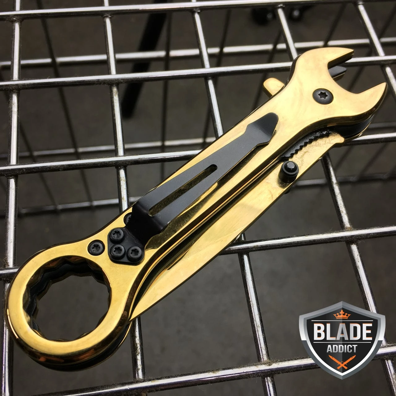 7.5" MULTI-TOOL WRENCH TACTICAL POCKET KNIFE GOLD 5 7.5" MULTI-TOOL WRENCH TACTICAL POCKET KNIFE GOLD - Image 3