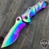 8.5" MTECH Rainbow Titanium Phantom Spring Assisted Pocket Knife -BLADE ADDICT Sales bladeaddictknives pocket knives 8 5 mtech rainbow titanium phantom spring assisted pocket knife 322936242203