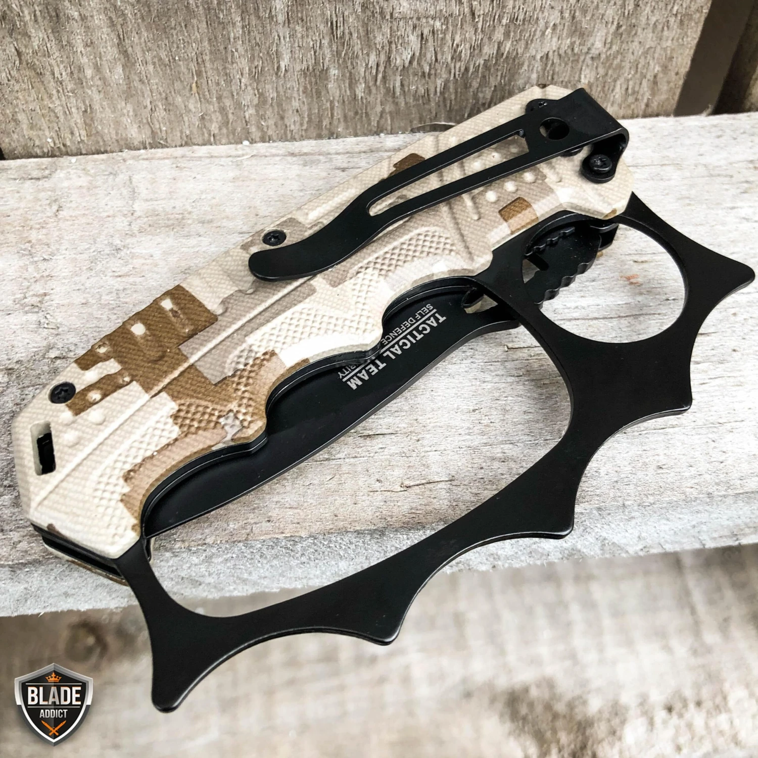 8.5" Zombie Tactical Spring Assisted Open Knuckle Pocket Knife 10 8.5" Zombie Tactical Spring Assisted Open Knuckle Pocket Knife - Image 8