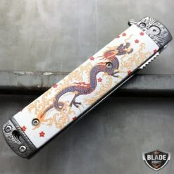 8" Dragon Damascus Sword Style Spring Assisted Folding Pocket Knife -BLADE ADDICT Sales bladeaddictknives pocket knives 8 dragon damascus sword style spring assisted folding pocket knife 3905053098072