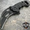 8" Karambit Zombie Pocket Knife - Black -BLADE ADDICT Sales bladeaddictknives pocket knives 8 karambit zombie pocket knife black 324057792539