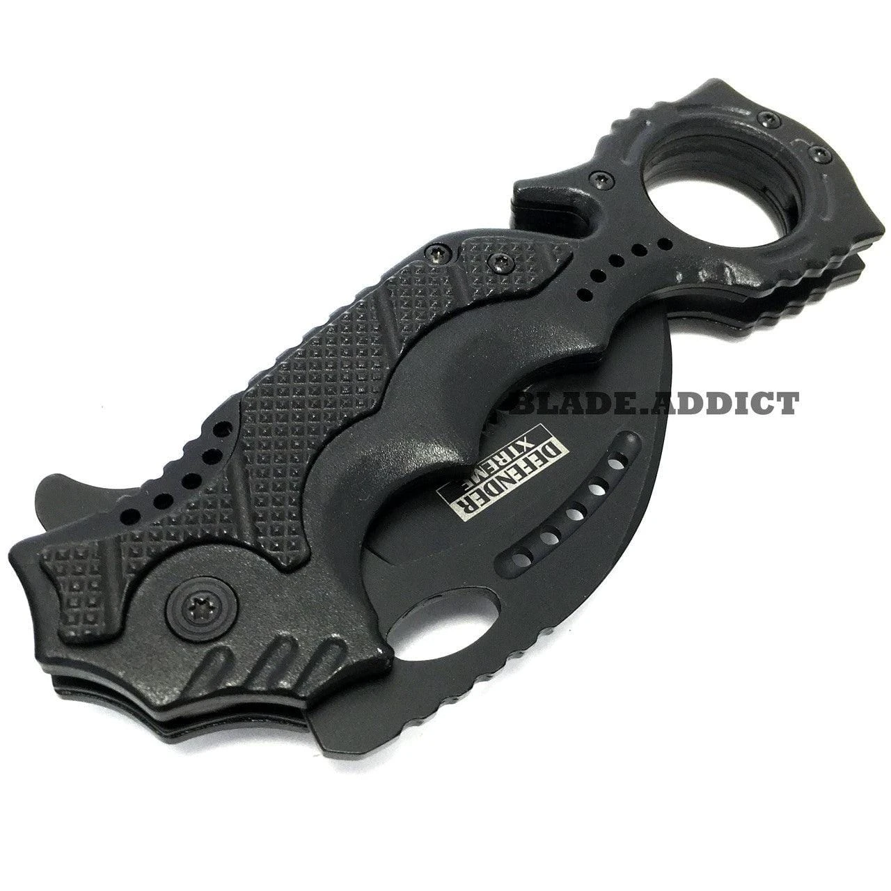 8" Karambit Zombie Pocket Knife - Black 4 8" Karambit Zombie Pocket Knife - Black - Image 2