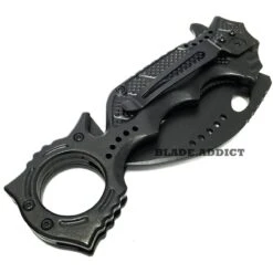 8" Karambit Zombie Pocket Knife - Black 7 8" Karambit Zombie Pocket Knife - Black -BLADE ADDICT Sales bladeaddictknives pocket knives 8 karambit zombie pocket knife black 324058185755